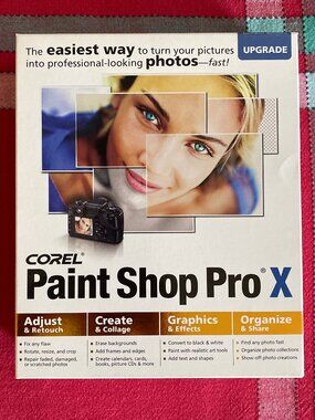 COREL Paint Shop Pro X Editing Software For Windows 2000, XP 2005 New & Sealed